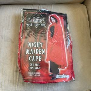 Halloween Night Maiden Plush Cape Costume One Size